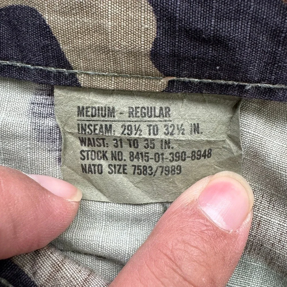 US Army Combat Trousers Men's Medium Regular Woodland Camo Cargo BDU Pants